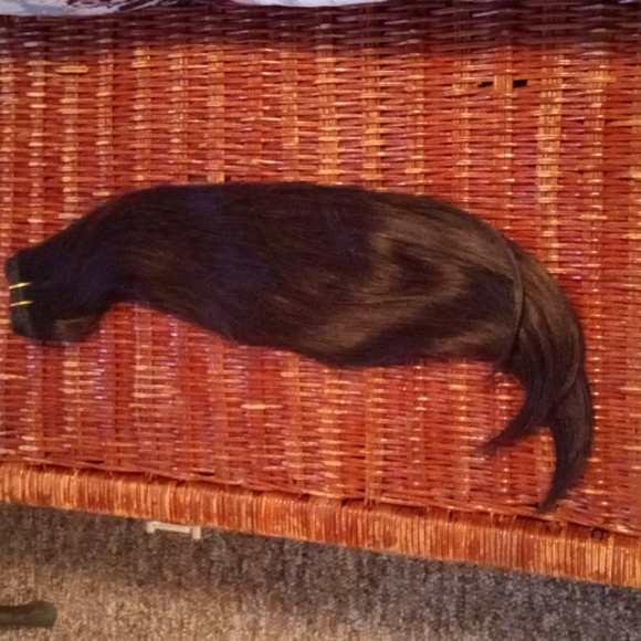 New Full Shine Sew In Hair Extensions 18 inch in Very Dark Brown - Picture 7 of 16